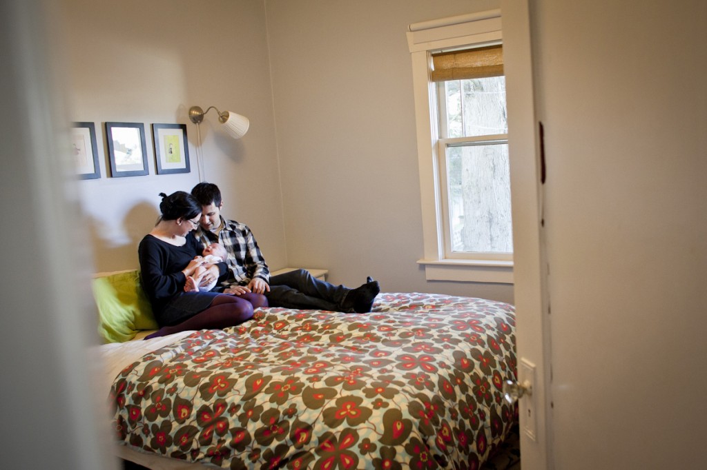 This won't be our bedroom for long. Photo credit Miranda Lievers. Family in our bedroom. Photo credit Miranda Lievers.