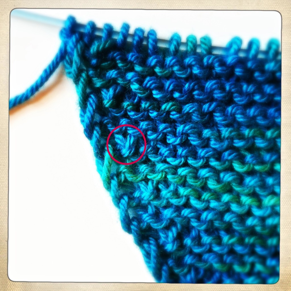 How to spot the kfb increase on the wrong side of the Rae scarf How to spot the kfb increase on the wrong side of the Rae scarf