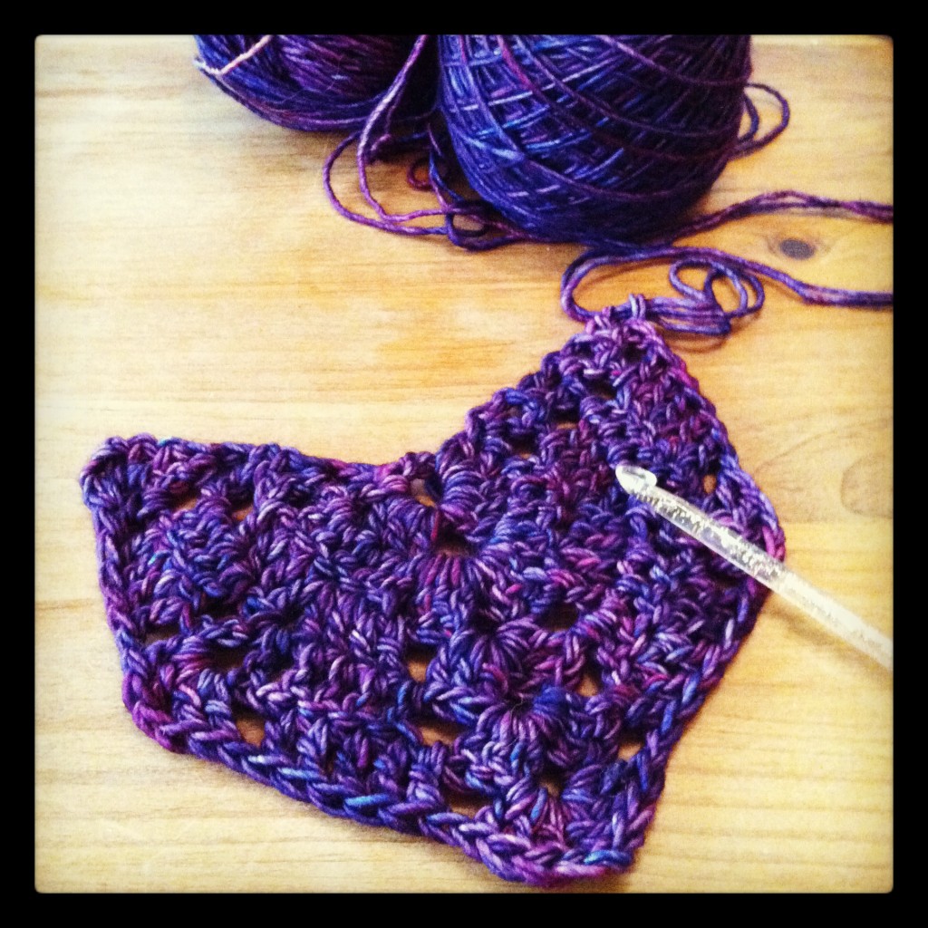 Starting the shawl