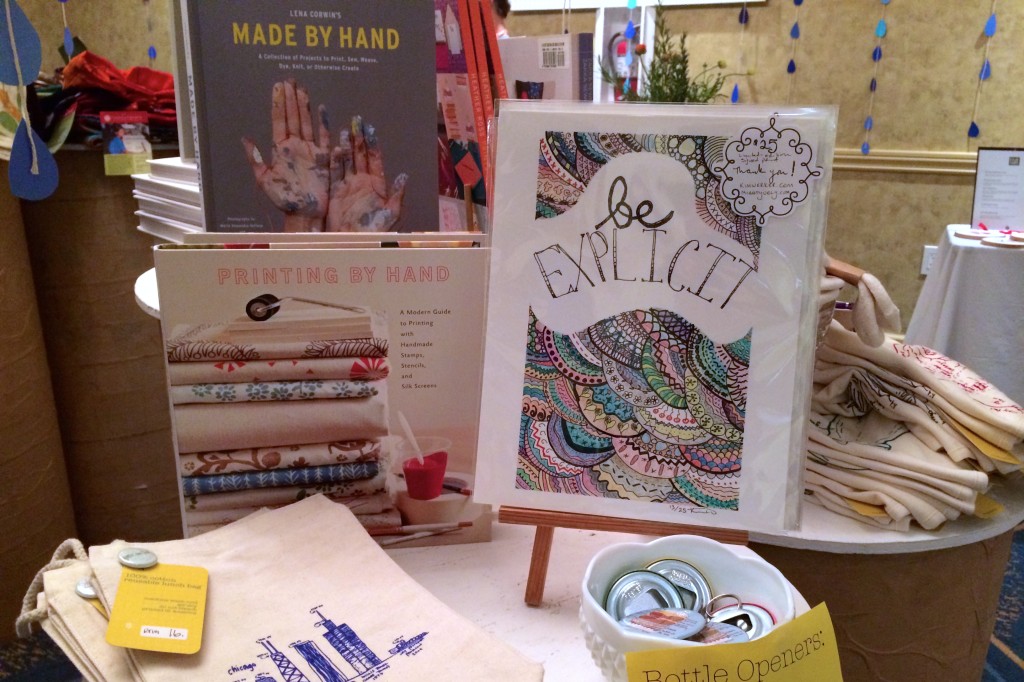 Be Explicit print at Craftcation pop-up shop
