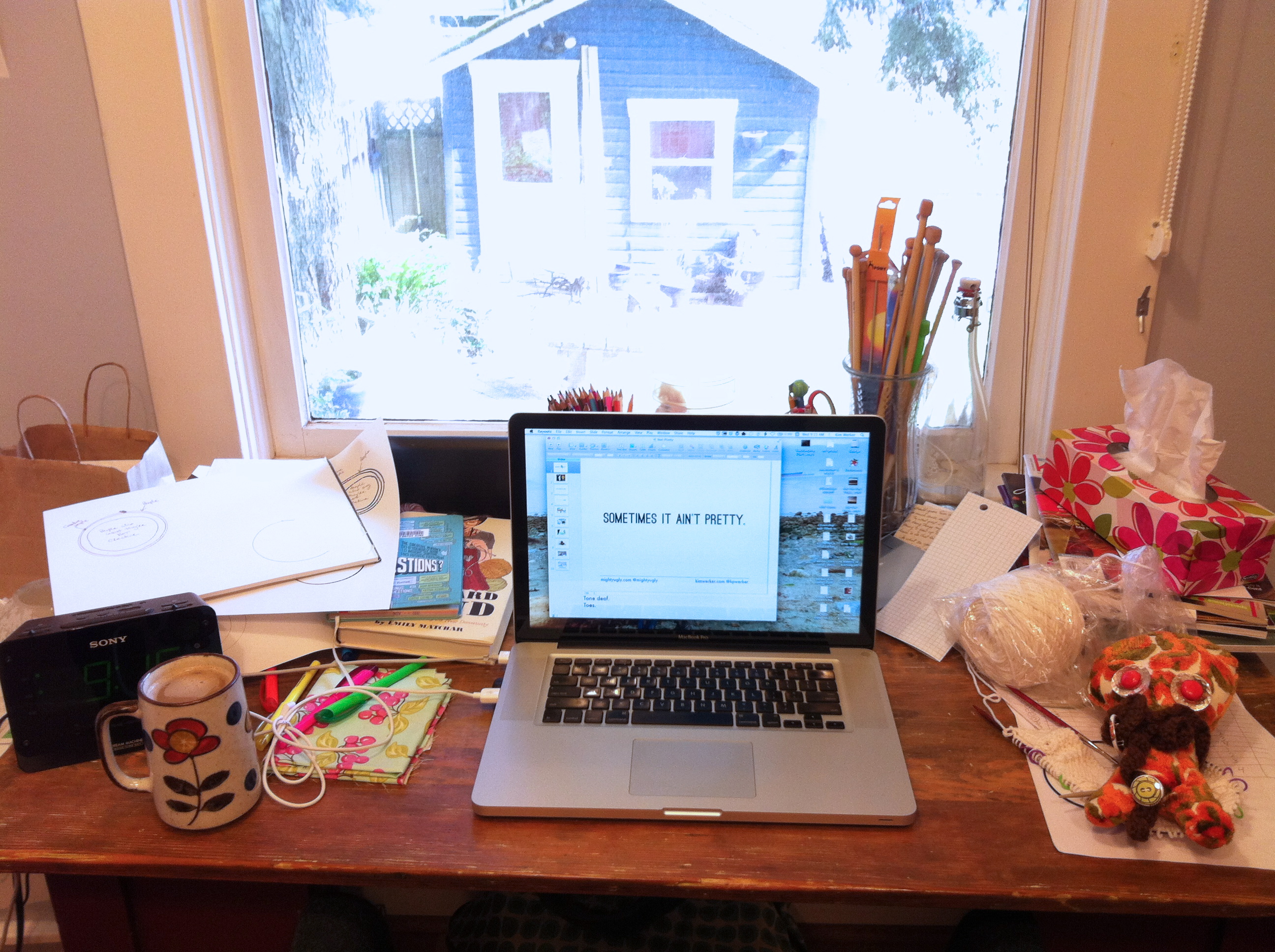 photo of my messy desk