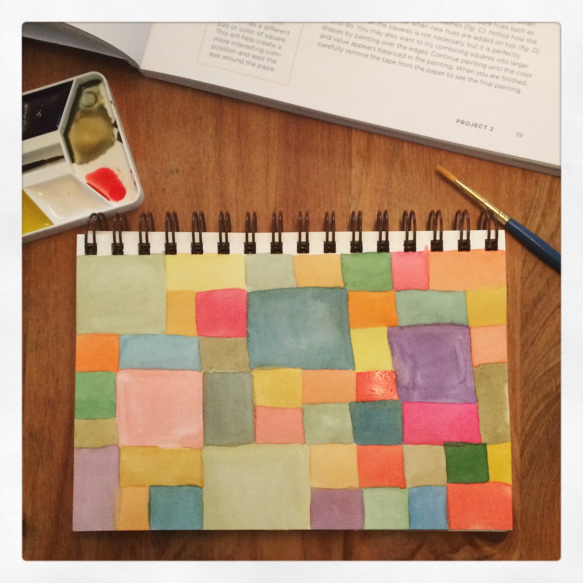 watercolor squares, from Water Paper Paint
