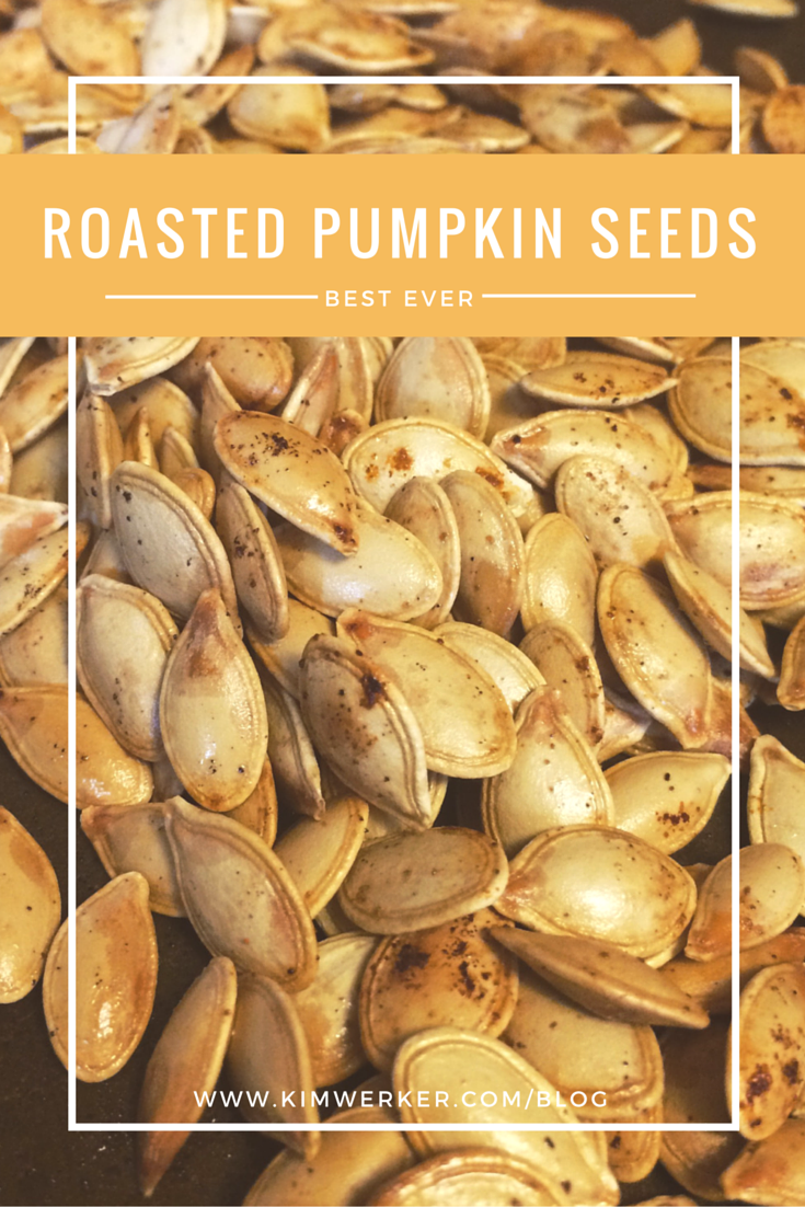 Best roasted pumpkin seeds EVER. Boil in saltwater before baking!