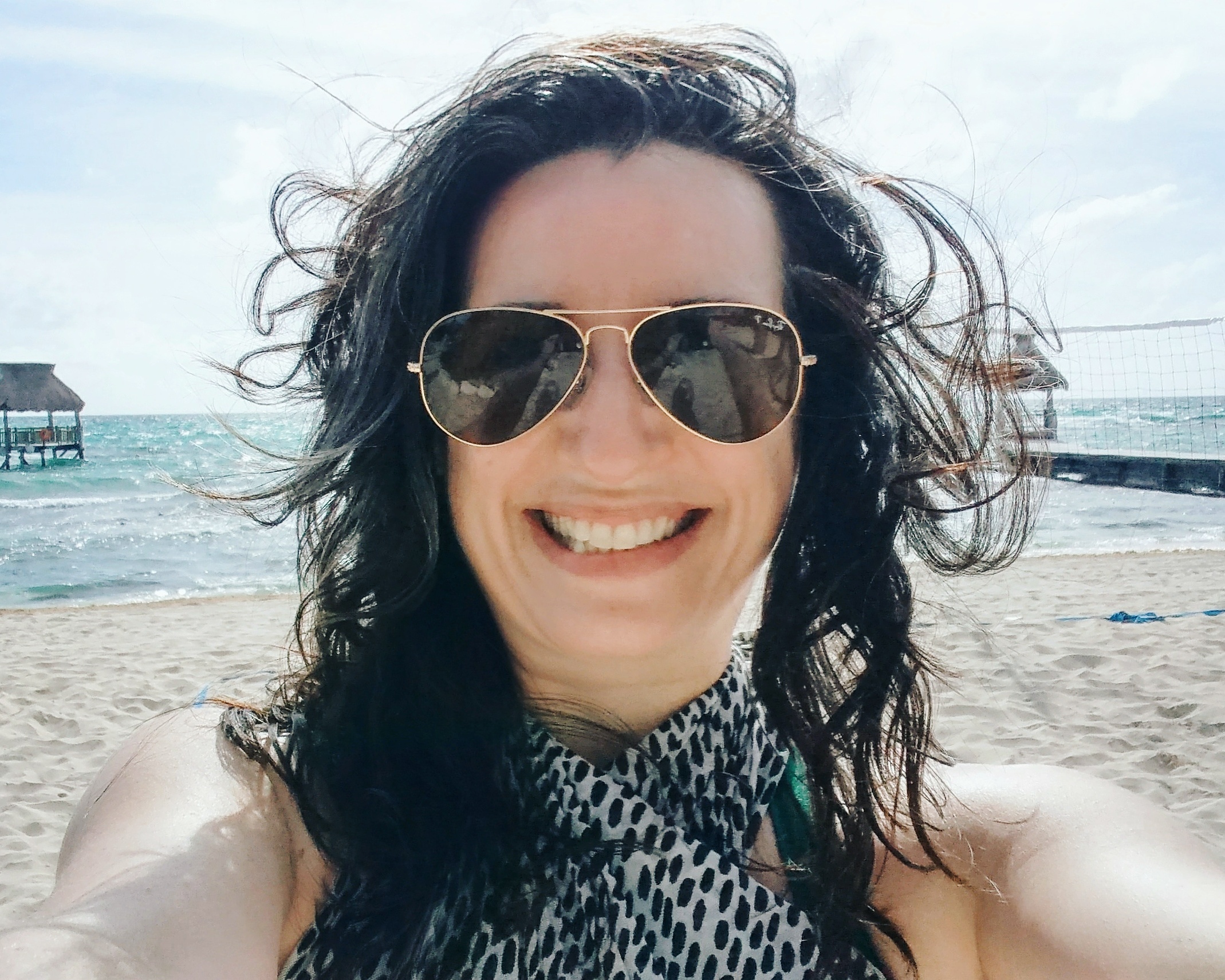 Beach hair in Mexico.