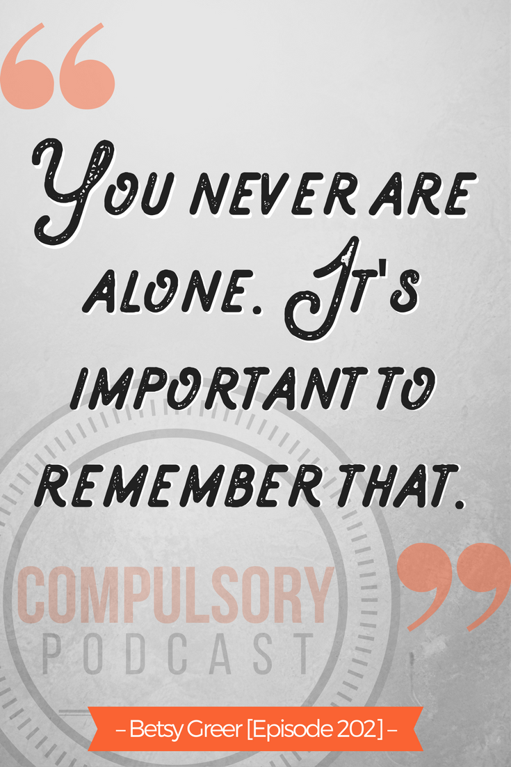 "You never are alone. It's important to remember that." â€“ Author and craftivist Betsy Greer on Compulsory Podcast. https://www.kimwerker.com/topics/podcast