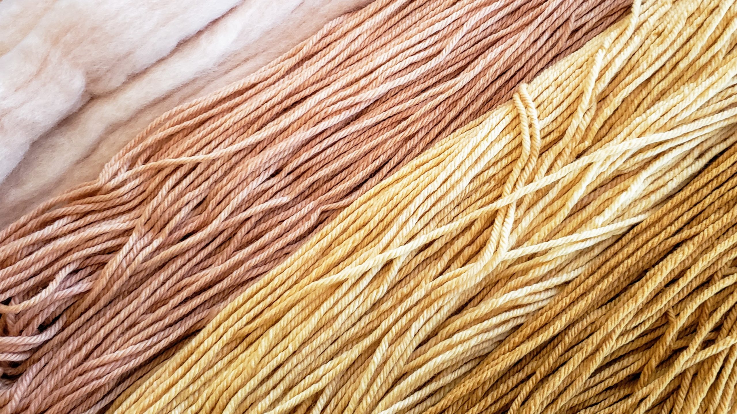 Yarn dyed with avocado and black tea
